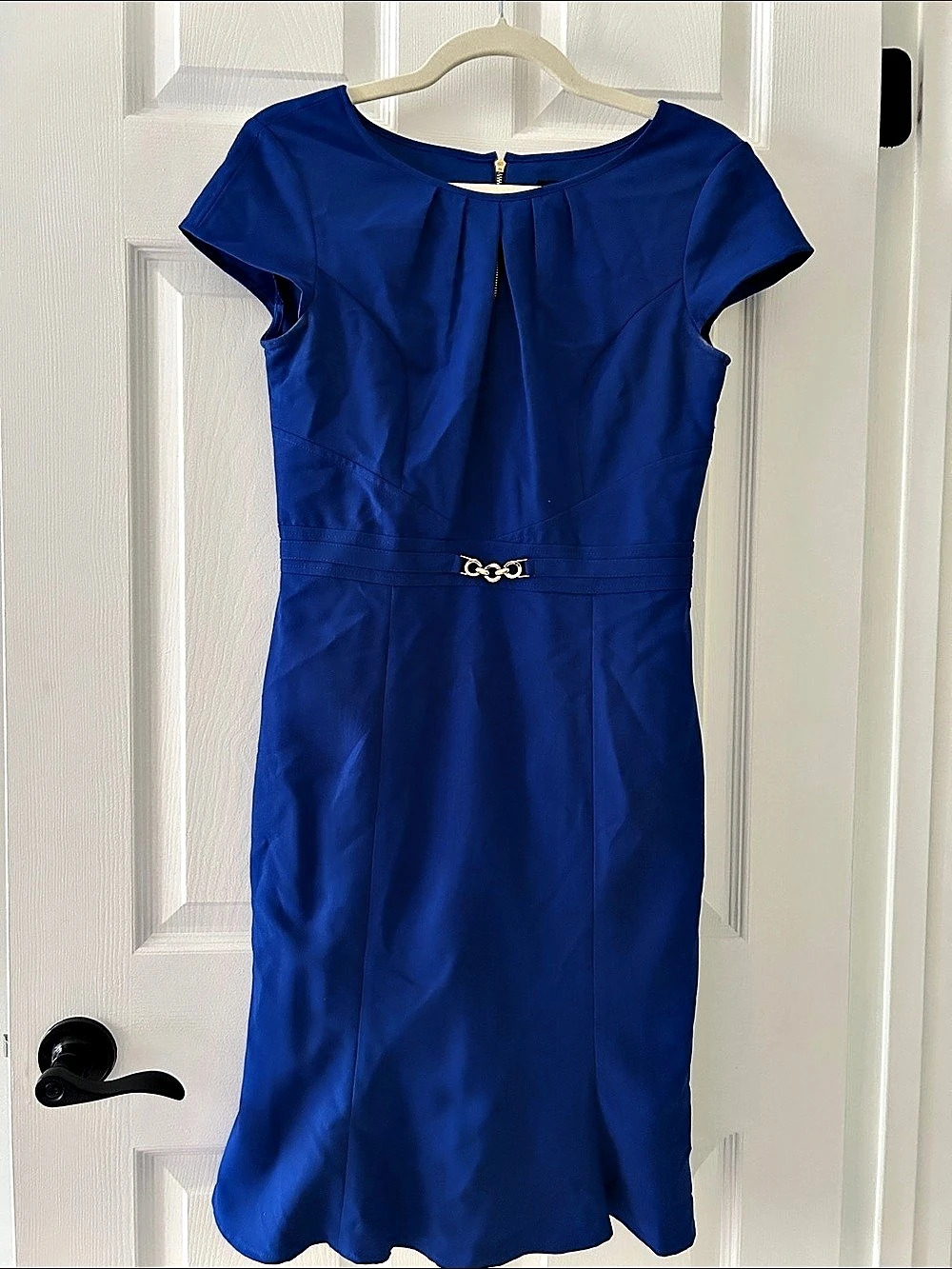 Ellen Tracy Blue Midi Dress Size 2 Like New